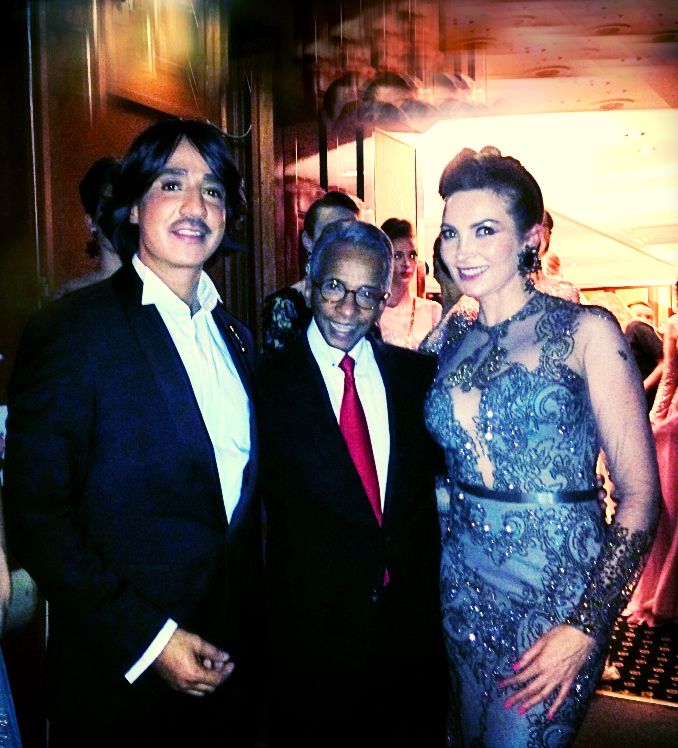 Elisabeth Visoanska with Hany El Behairy and Mohamed Al Sagheer