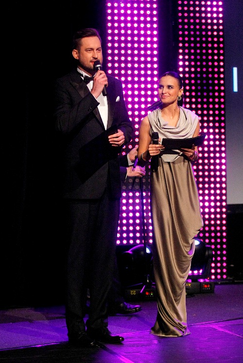 Marcin Prokop and Joanna Horodyńska hosting the ceremony
